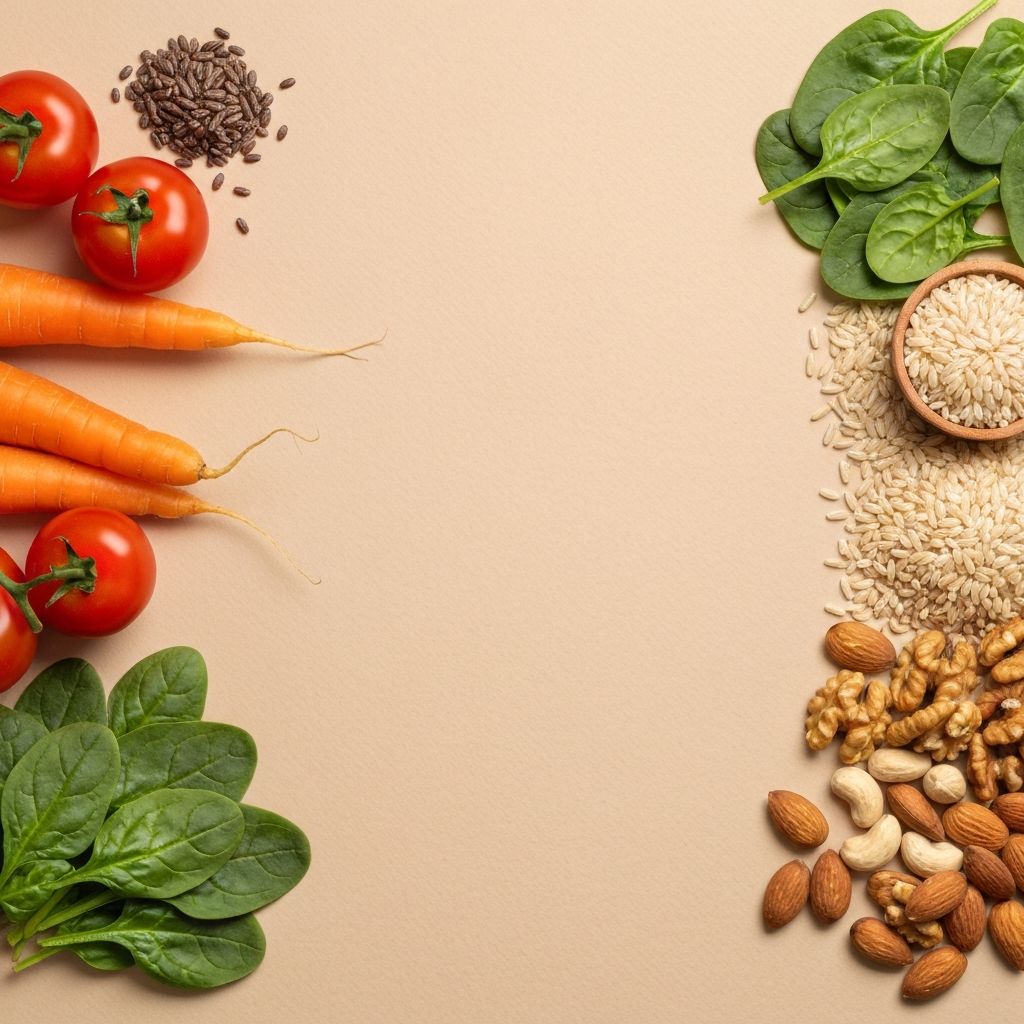 Variety of nutrient-dense foods